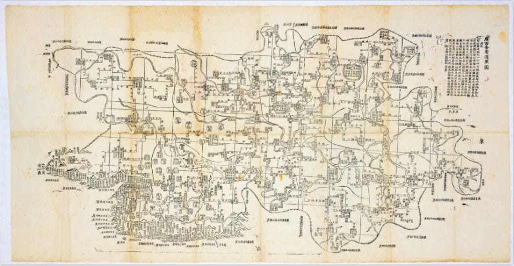 清代广西全省城镇道路里程详图-滇史网
