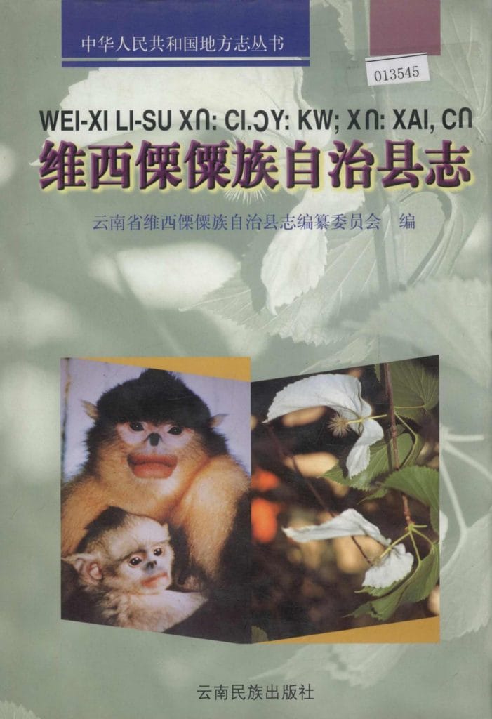 维西傈僳族自治县志-滇史网