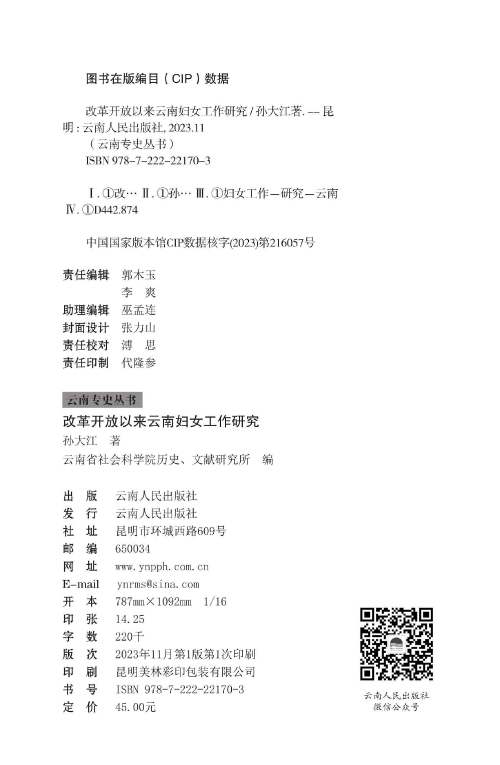 图片[2]-孙大江著：《改革开放以来云南妇女工作研究》-滇史网